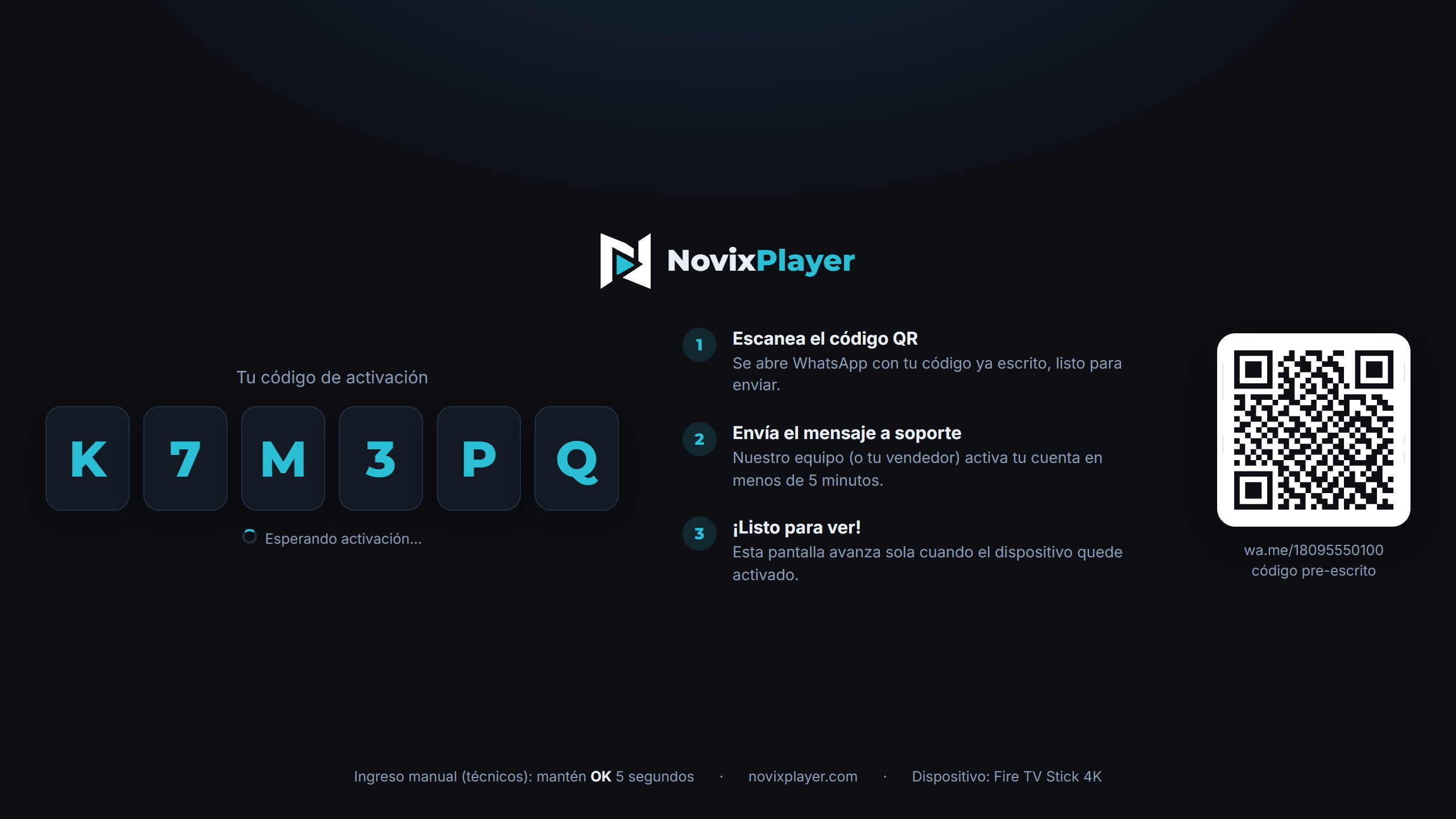 Acceso NovixPlayer